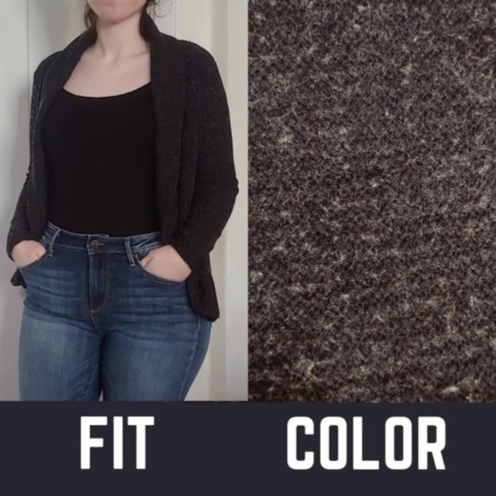 Forever 21 Marled Dark Gray Wool Blend Cardigan